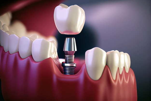 Foto concepto de prótesis dental generativa ai