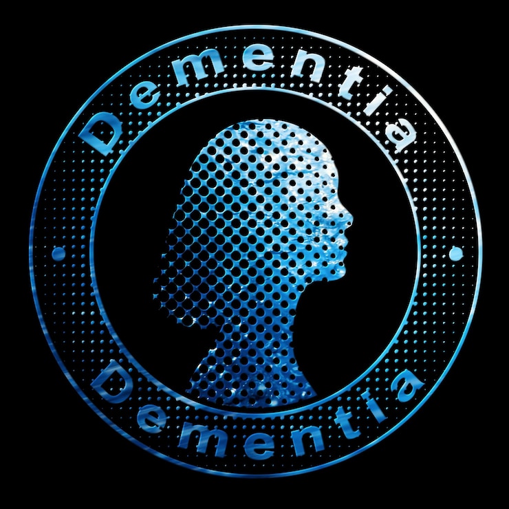 Foto concepto de psicología de la mujer con demencia