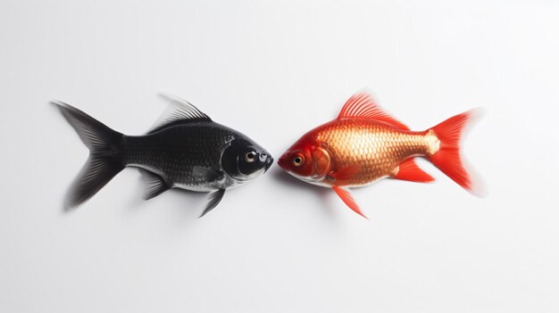 Concepto de racismo de los peces