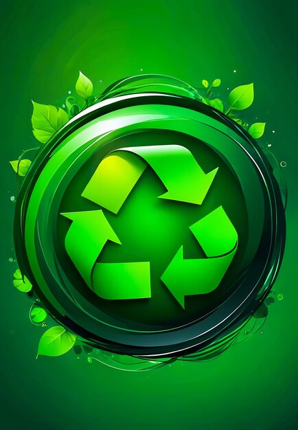 concepto de reciclaje planeta tierra flechas verdes reciclar fondo día de la tierra