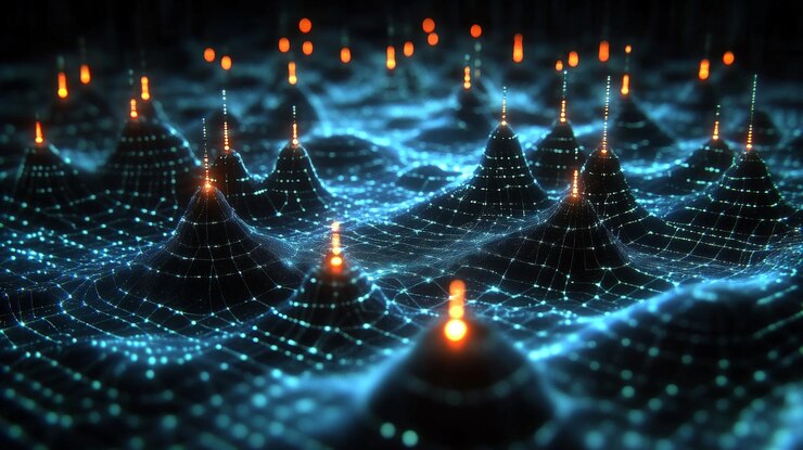Foto concepto de red inteligente futurista para hogares y empresas
