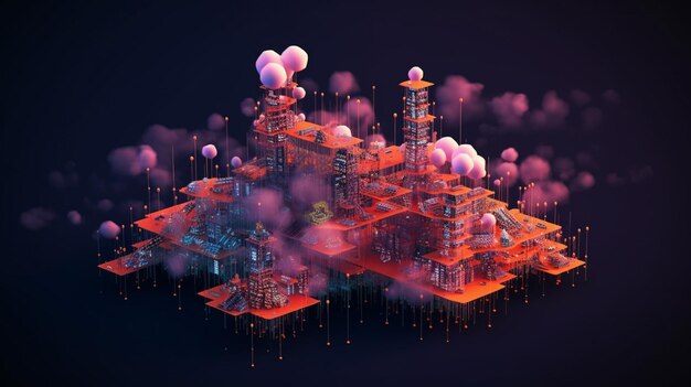 Concepto de redes en la nube