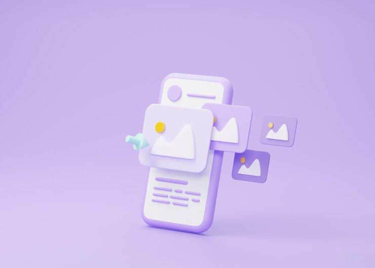 Foto concepto de redes sociales 3d