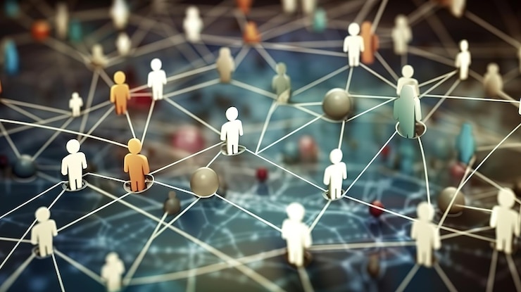 Concepto de redes sociales Ai generativo