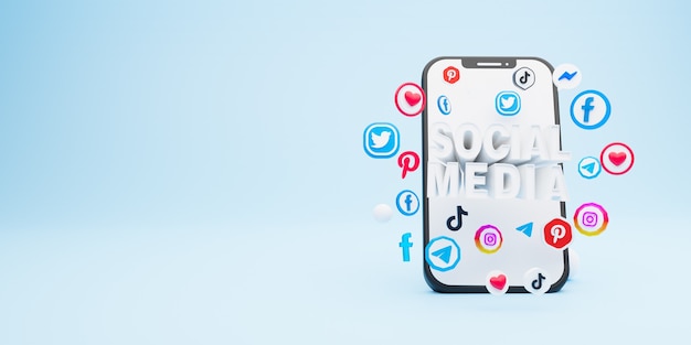 Concepto de redes sociales de marketing digital