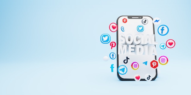 Concepto de redes sociales de marketing digital