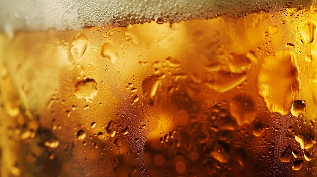 Concepto de refresco de cerveza en primer plano