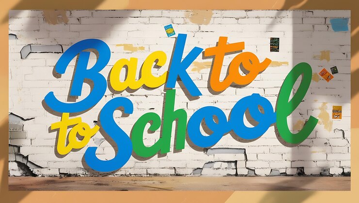 Foto concepto de regreso a la escuela antecedentes relacionados con la promoción y la educación de la comercialización y el comercio electrónico