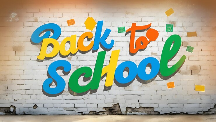 Foto concepto de regreso a la escuela antecedentes relacionados con la promoción y la educación de la comercialización y el comercio electrónico
