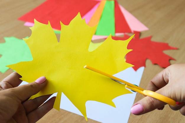 Concepto de regreso a la escuela con artesanía escolar.