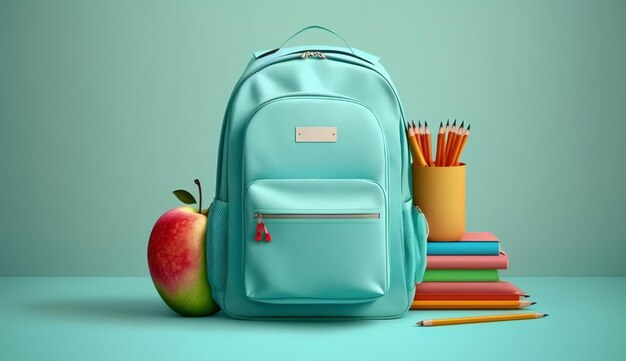 Concepto de regreso a la escuela con mochila generativa ai