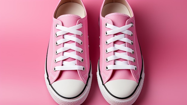 Concepto de regreso a la escuela con zapato azul y rosa.