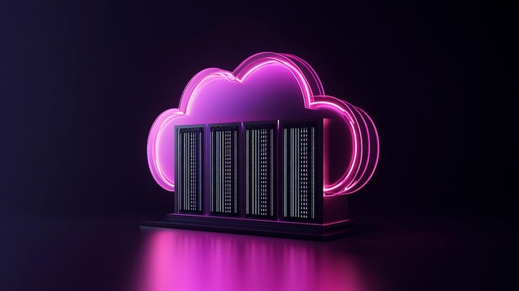 Foto concepto de respaldo y protección de datos en línea de almacenamiento de datos en la nube seguro