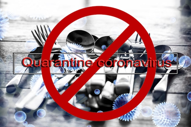 concepto restaurante cerrado cuarentena coronavirus, lugares públicos pandemia prohibición aislamiento