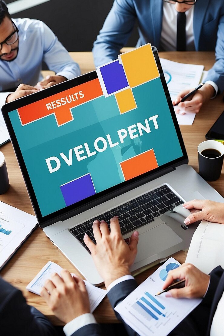 Foto concepto de resultados de estrategia de desarrollo empresarial