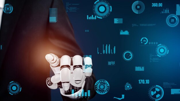 Concepto revolucionario de tecnología AI de inteligencia artificial de robot futurista