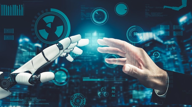 Concepto revolucionario de tecnología AI de inteligencia artificial de robot futurista