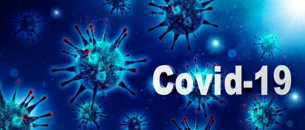 Concepto de riesgo pandémico de fondo del virus de Corona Ilustración en 3D