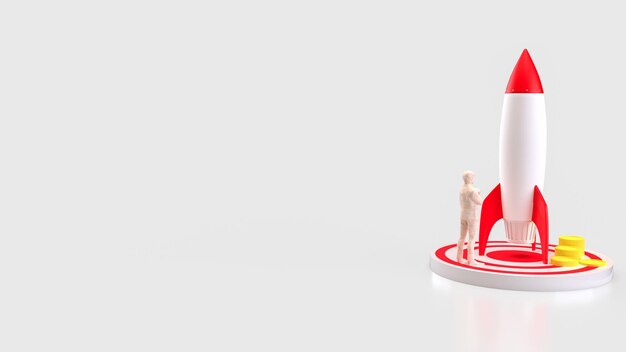 El concepto de Rocket for Business o Startup en 3D
