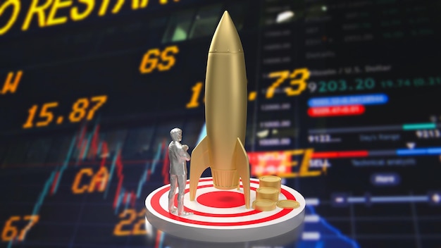 El concepto de Rocket for Business o Startup en 3D