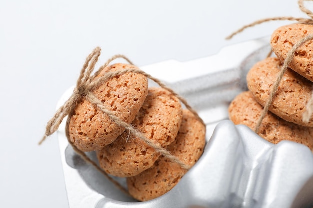 Concepto de sabrosas galletas navideñas holandesas Pepernoten