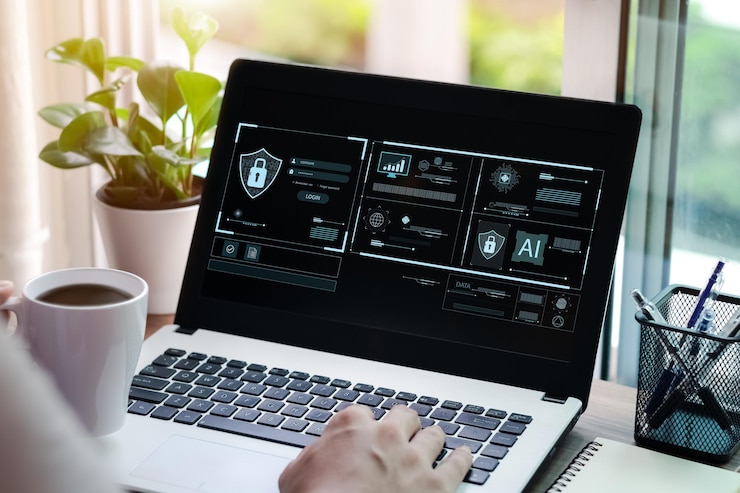 Foto concepto de seguridad cibernética seguridad de la información y cifrado acceso seguro a la información personal de los usuarios acceso seguro a internet ciberseguridad