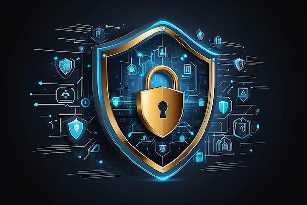 Concepto de seguridad digital Seguridad cibernética Protección de datos Seguridad de la red Concepto de protección de datos
