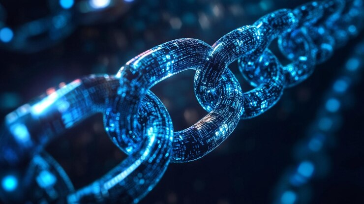 Foto concepto de seguridad para la innovación de blockchain y criptomonedas que hace hincapié en la tecnología descentralizada y segura