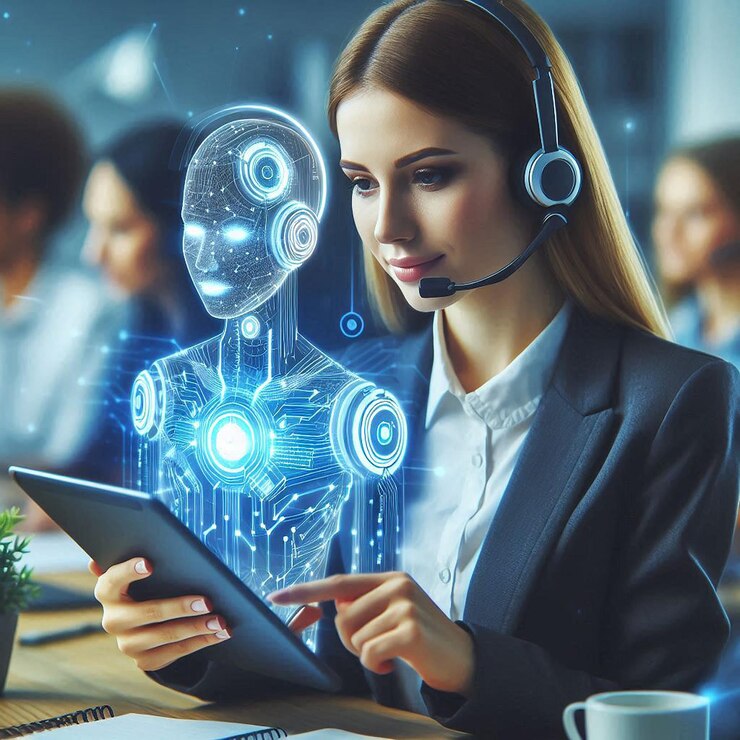 Concepto de servicio al cliente de soporte técnico de tecnología digital