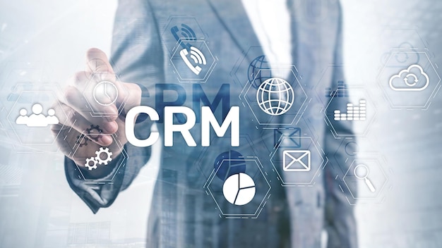 Concepto de servicio de análisis de gestión de CRM de clientes empresariales Gestión de relaciones