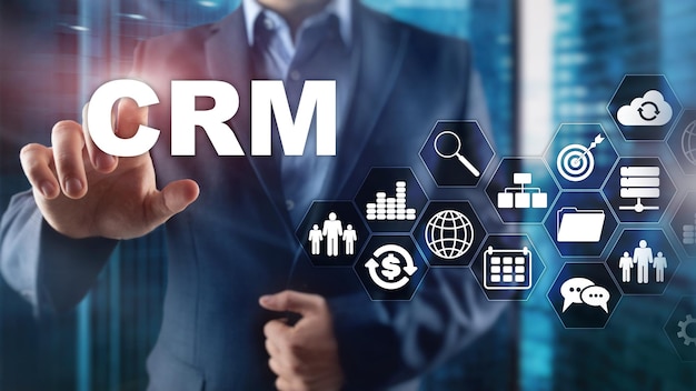 Concepto de servicio de análisis de gestión de CRM de clientes empresariales Gestión de relaciones