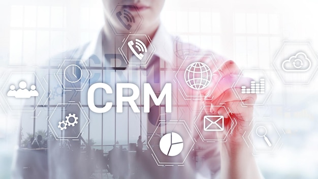Concepto de servicio de análisis de gestión de CRM de clientes empresariales Gestión de relaciones