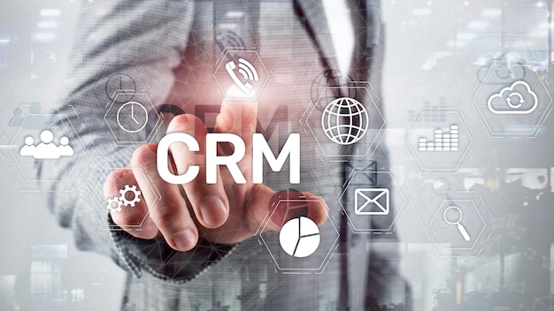 Concepto de servicio de análisis de gestión de CRM de clientes empresariales Gestión de relaciones