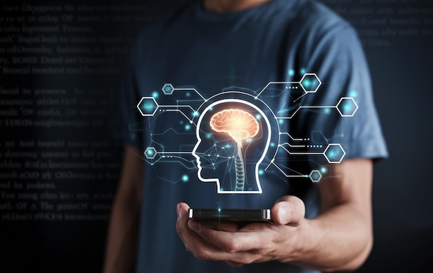 Concepto de servicio de bot de chat que mejora la experiencia del cliente con asistente virtual