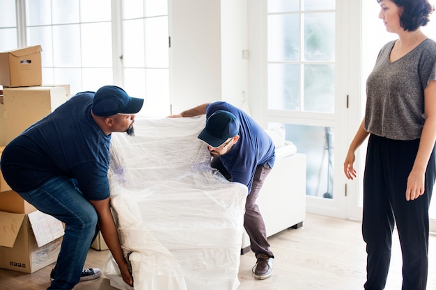 Concepto de servicio de entrega de muebles.