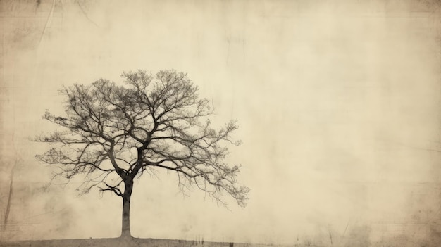 concepto de silueta de árbol desnudo