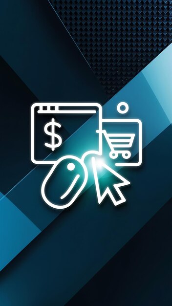 Concepto de símbolo de señalización informática de marketing