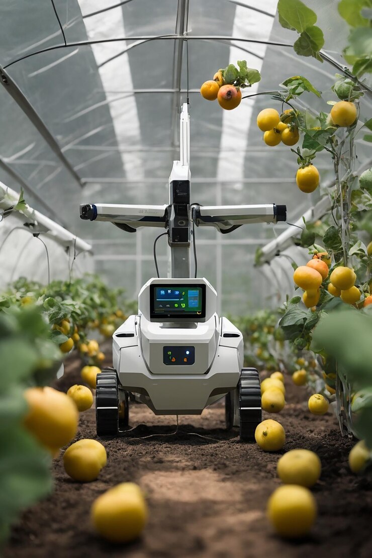 Concepto de sistema agrícola inteligente, tecnología de Internet, dispositivos y herramientas generados por ai