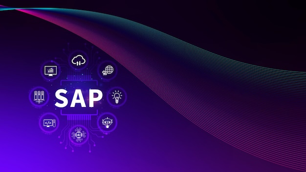 concepto de sistema SAP productos de aplicación de sistema SAP software de automatización y gestión de procesos de negocio concepto de soluciones de gestión