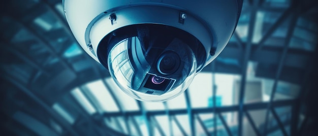 Concepto de sistema de seguridad de cámara CCTV IP