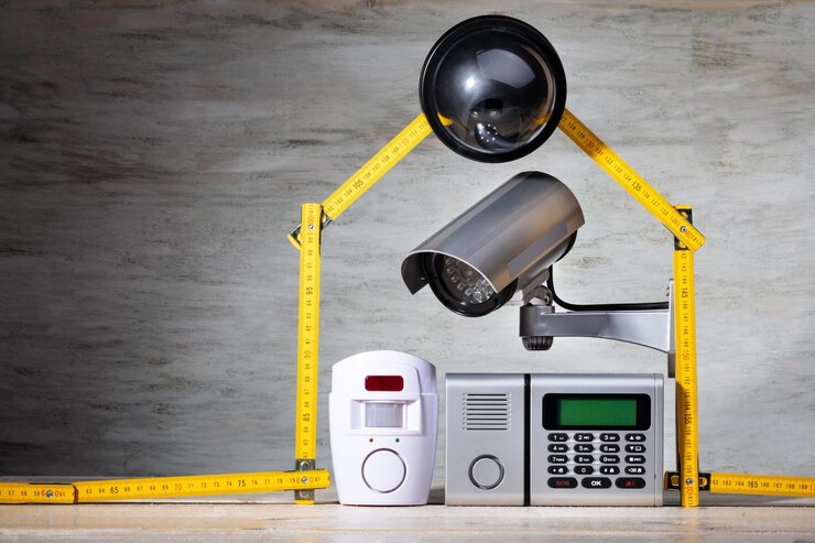 Foto concepto de sistema de seguridad de la casa
