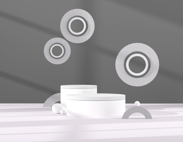 Foto concepto de soporte de producto minimalista en renderizado 3d