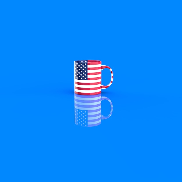 Concepto de taza de café - Ilustración 3D