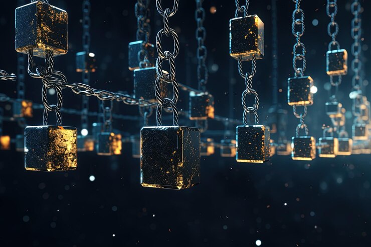 Foto concepto de tecnología abstracta con placa de circuito y centro de datostecnología blockchain