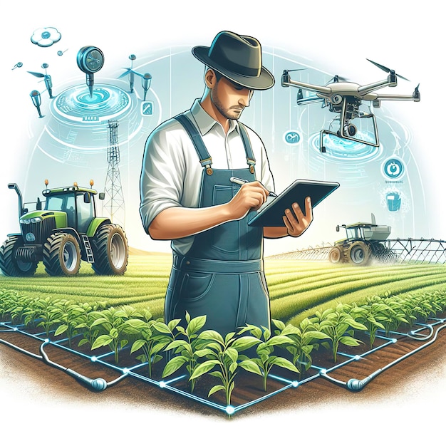 Concepto de tecnología agrícola