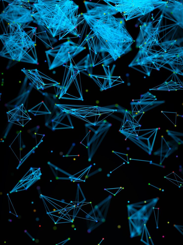 Foto concepto de tecnología y ciencia fondo abstracto del sistema de red y red de datos