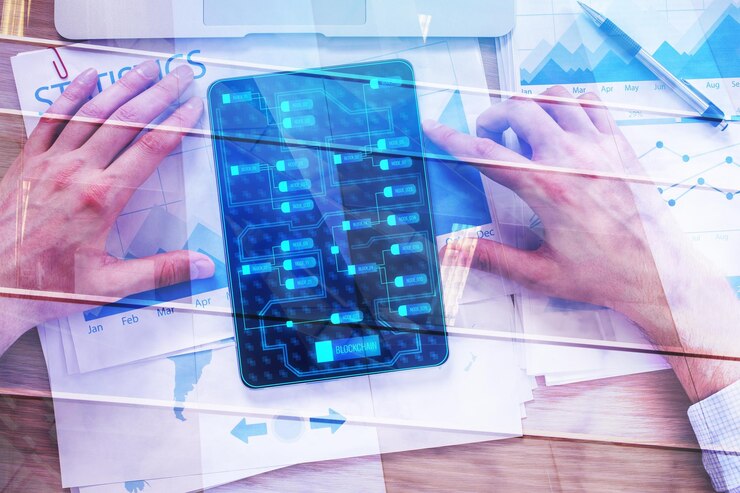 Foto concepto de tecnología y contabilidad.
