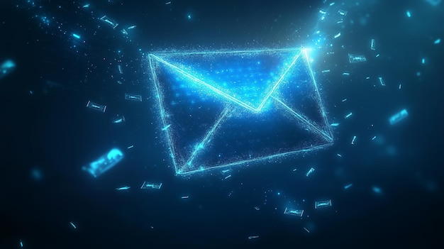 concepto de tecnología de correo electrónico e internet