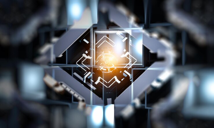 Foto concepto de tecnología e innovación. técnica mixta