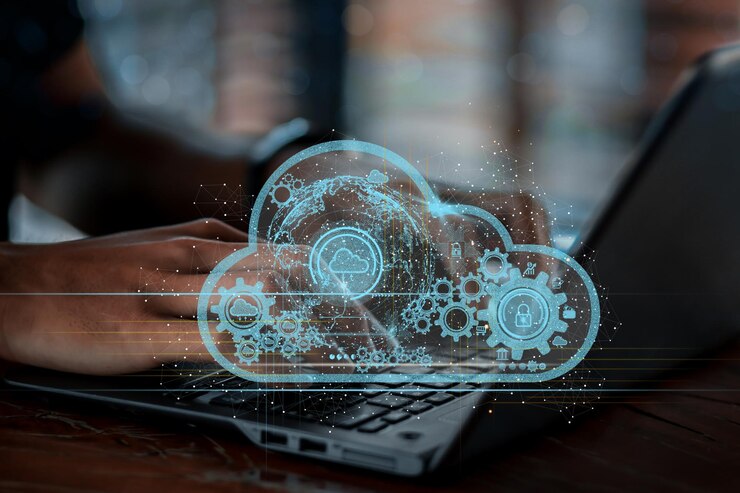Foto concepto de tecnología en la nube red global de negocios globales megatendencias en internet para telecomunicaciones